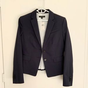 Ann Taylor  Cotton 2 button blazer size 4 Navy